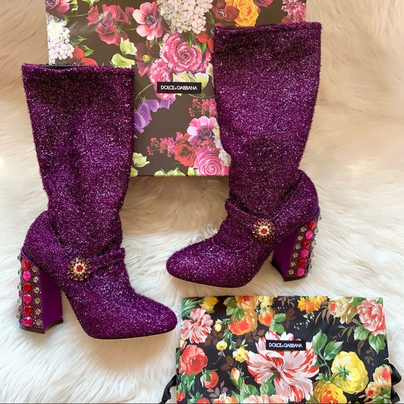 Dolce & Gabbana Shoes - New! DOLCE & GABBANA Embellished Mary Jane Booties